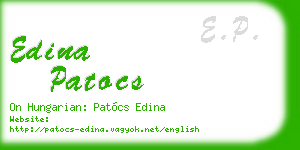 edina patocs business card