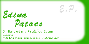 edina patocs business card